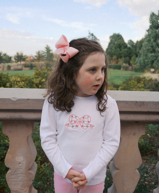 Maisie Embroidered Bow Top