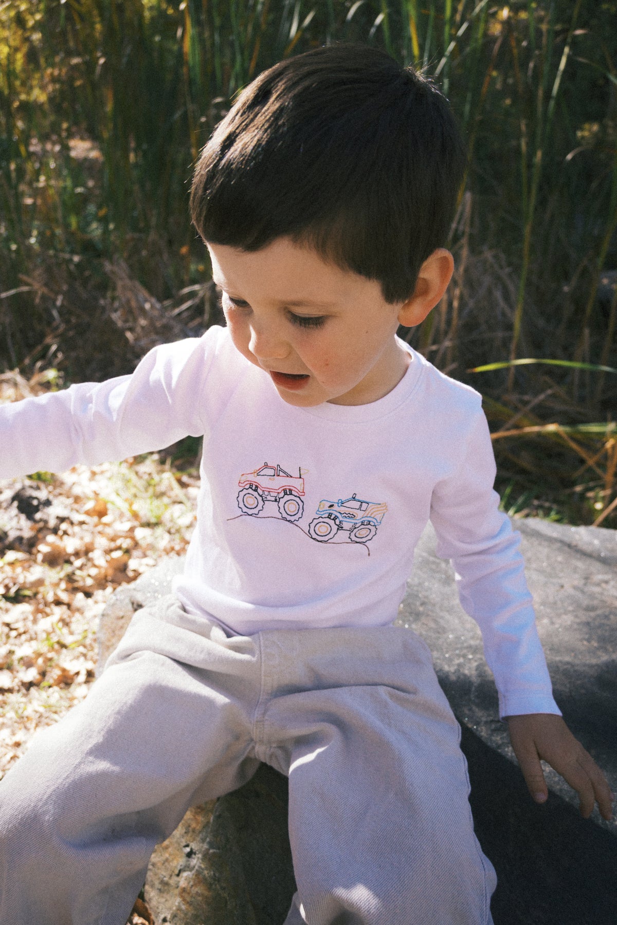 Henry Monster Truck Embroidered Tee