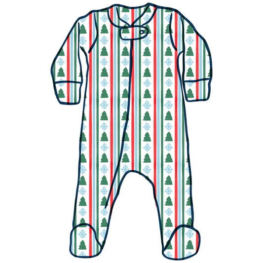 *Preorder* Frankie Footie - Winter Stripes